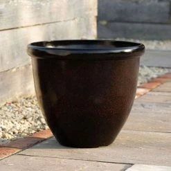 54cm Round Planter in Burgundy -Cheap PLANTERS Store PP85BLKM PP85BLKS 3 dadb