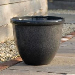 54cm Round Planter in Grey -Cheap PLANTERS Store PP85GRYM PP85GRYS 2 b642