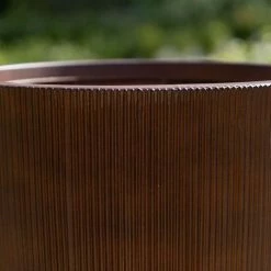 45cm Round Ridged Planter in Brown 8 45cm Round Ridged Planter in Brown -Cheap PLANTERS Store PP86BRNM 3 5c80