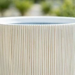 45cm Round Ridged Planter in White -Cheap PLANTERS Store PP86WHTM 3 e3e8