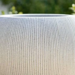 30cm Bowl Ridged Planter in Beige -Cheap PLANTERS Store PP87BGES 3 5c9f