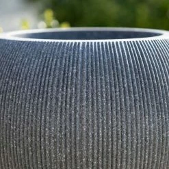 30cm Bowl Ridged Planter in Grey 12 30cm Bowl Ridged Planter in Grey -Cheap PLANTERS Store PP87GRYS 4 c6e5