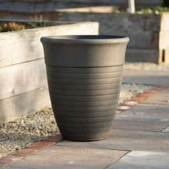 57cm Tall Round Planter in Grey -Cheap PLANTERS Store PP88GRYL 3 74a0