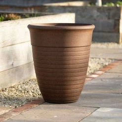 57cm Tall Round Planter in Rust -Cheap PLANTERS Store PP88RSTL 3 89b8