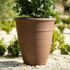 49cm Tall Round Planter in Rust -Cheap PLANTERS Store PP88RSTL PP88RSTM 1 2a92