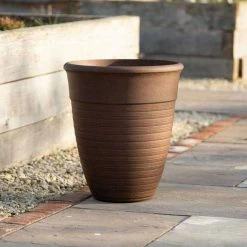 49cm Tall Round Planter in Rust -Cheap PLANTERS Store PP88RSTM 3 9fb5