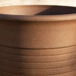 57cm Tall Round Planter in Rust -Cheap PLANTERS Store PP88RSTM PP88RSTL 4 0075