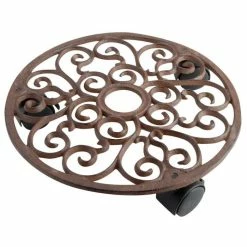 Cast Iron Round Garden Pot Mover/Trolley - 29cm (11.4in)