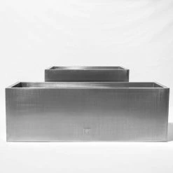 75cm Zinc Galvanised Silver Trough 9 75cm Zinc Galvanised Silver Trough -Cheap PLANTERS Store PP9999 add image 4 aba1