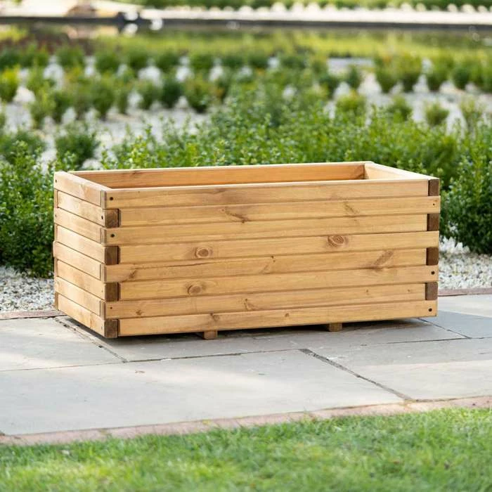 1m Pine Raised Trough Planter 2 1m Pine Raised Trough Planter - Image 2