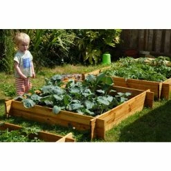 200 Litres - The Chamberlain Wooden Raised Grow Bed by Lacewing™ - 100cm² (H20cm) -Cheap PLANTERS Store TE025420 rollover image 64f4