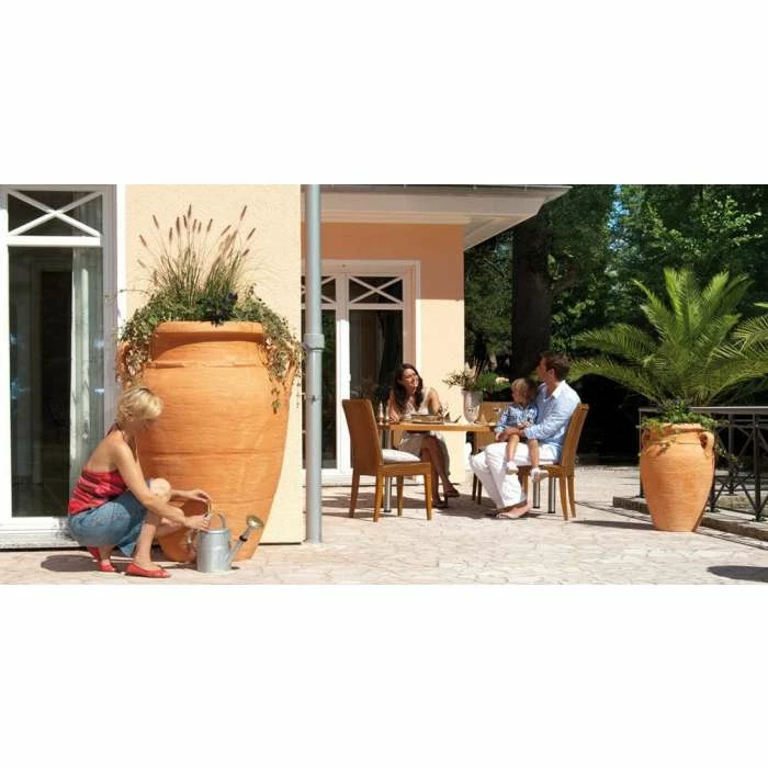 360 Litre Antique Amphora Water Butt with Planter in Terracotta 2 360 Litre Antique Amphora Water Butt with Planter in Terracotta - Image 2