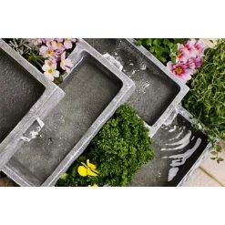 H42cm Perth Solar 4-Tier Herb Planter Cascading Water Feature by Solaray -Cheap PLANTERS Store WF3617 add image 1 b84d