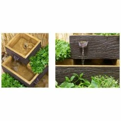 H42cm Dalton 4-Tier Cascading Solar Water Feature & Herb Planter by Solaray -Cheap PLANTERS Store WF6048 add image 2 ee62