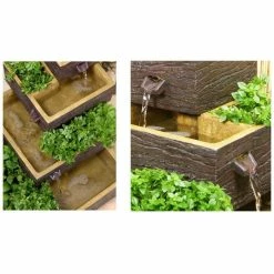 H42cm Dalton 4-Tier Cascading Solar Water Feature & Herb Planter by Solaray -Cheap PLANTERS Store WF6048 add image 3 3fe6