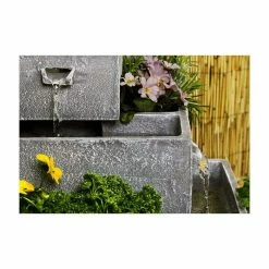 H62.5cm Perth 4-Tier Solar Water Feature & Herb Planter with Lights by Solaray -Cheap PLANTERS Store WF9898 add image 2 26df