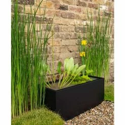 H24cm Pond-In-A-Trough Black Wildlife-Friendly Zinc Planter 10 H24cm Pond-In-A-Trough Black Wildlife-Friendly Zinc Planter -Cheap PLANTERS Store WF9907 add image 2 8312